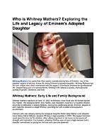 Exploring the Life and Impact of Whitney Wisconsin